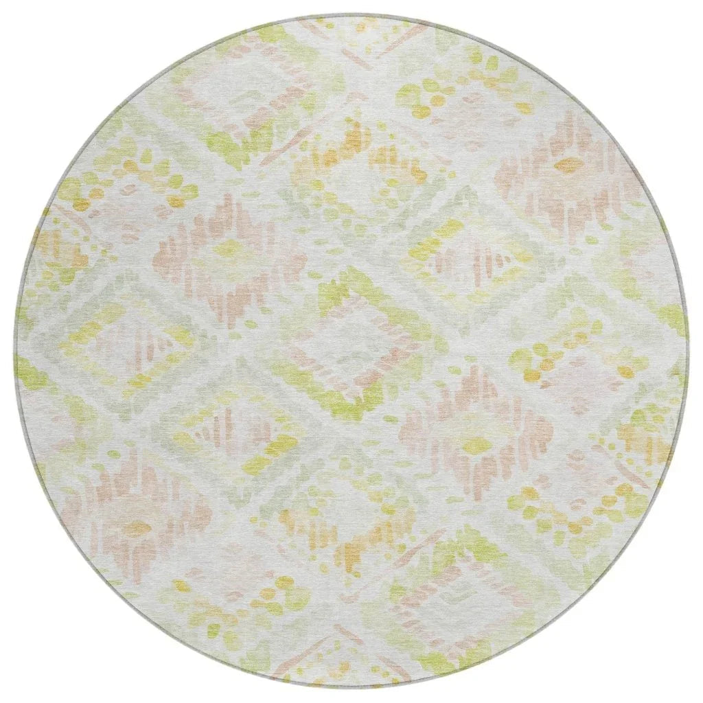 Nova Pink Washable Indoor-Outdoor Rug-Outdoor Rugs-LOOMLAN Rugs-8' x 8'-LOOMLAN