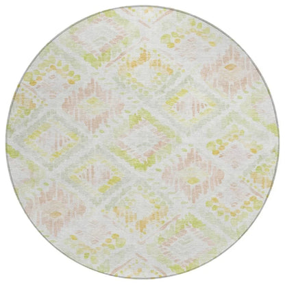 Nova Pink Washable Indoor-Outdoor Rug-Outdoor Rugs-LOOMLAN Rugs-8' x 8'-LOOMLAN