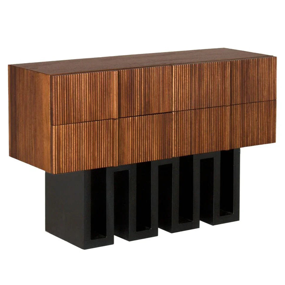 Nova Steel Base Wooden Sideboard - LOOMLAN - Noir - Sideboards
