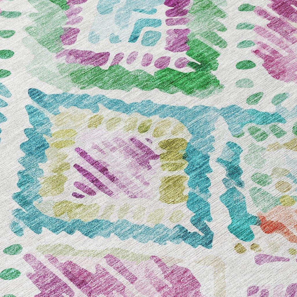 Nova Teal Washable Indoor-Outdoor Rug-Outdoor Rugs-LOOMLAN Rugs-LOOMLAN