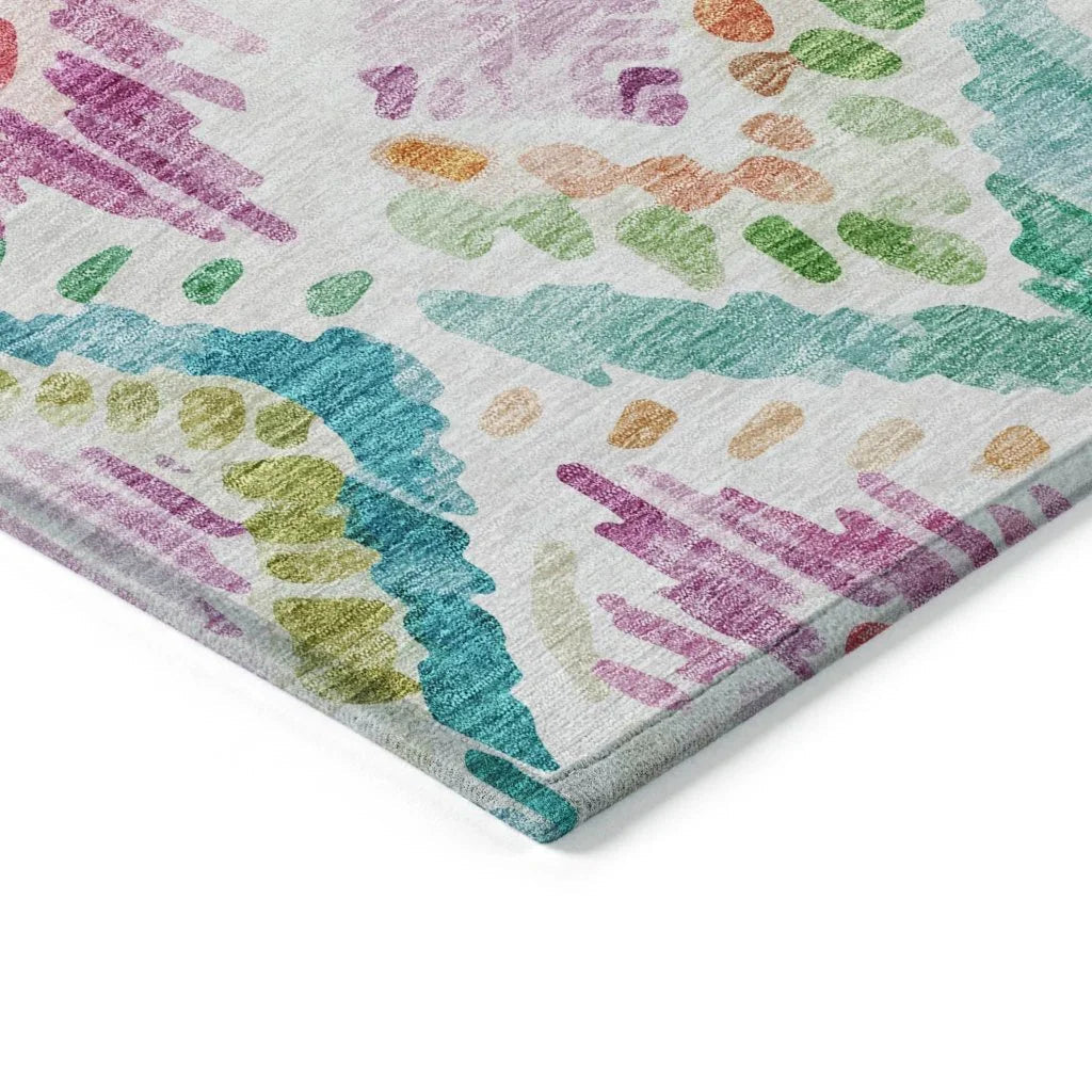 Nova Teal Washable Indoor-Outdoor Rug-Outdoor Rugs-LOOMLAN Rugs-LOOMLAN