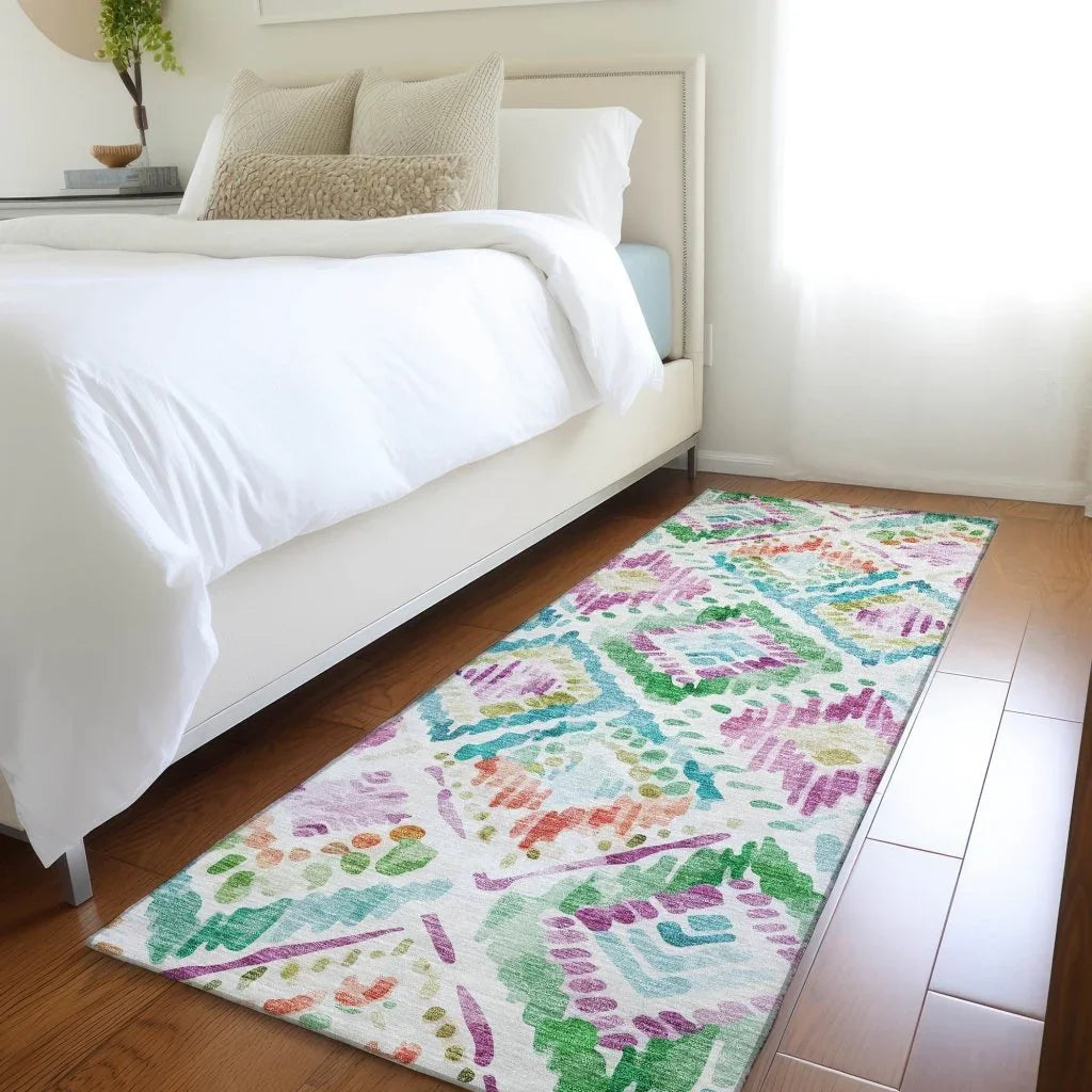 Nova Teal Washable Indoor-Outdoor Rug-Outdoor Rugs-LOOMLAN Rugs-LOOMLAN