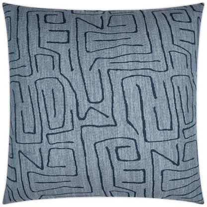Novato Indigo Abstract Blue Large Throw Pillow Insert - LOOMLAN - D.V. Kap - Throw Pillows