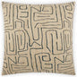 Novato Jute Brown Throw Pillow With Insert - LOOMLAN - D.V. Kap - Throw Pillows