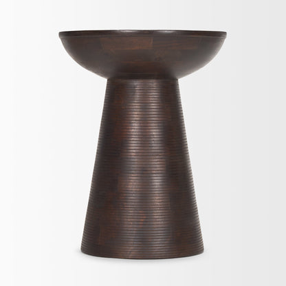 Novell Wooden Pedestal Accent Table