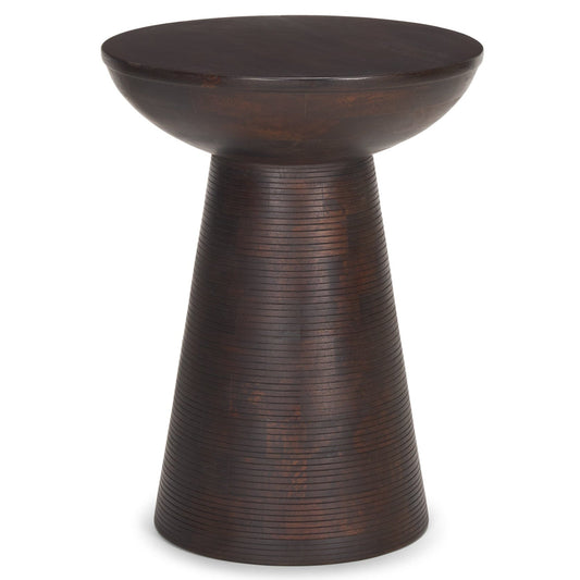 Novell Wooden Pedestal Accent Table
