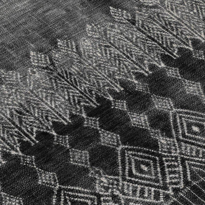 Novelle Black Washable Indoor-Outdoor Rug-Outdoor Rugs-LOOMLAN Rugs-LOOMLAN