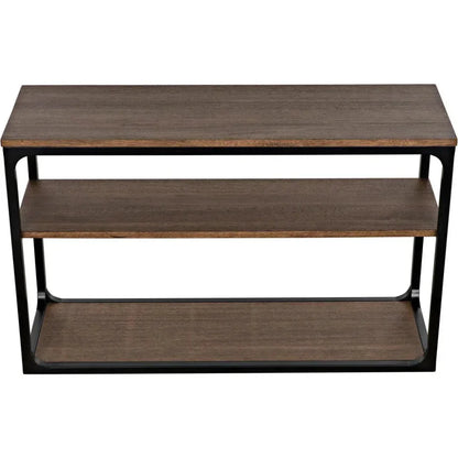 Novie Brown Console Table With Storage