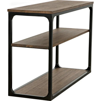 Novie Brown Console Table With Storage