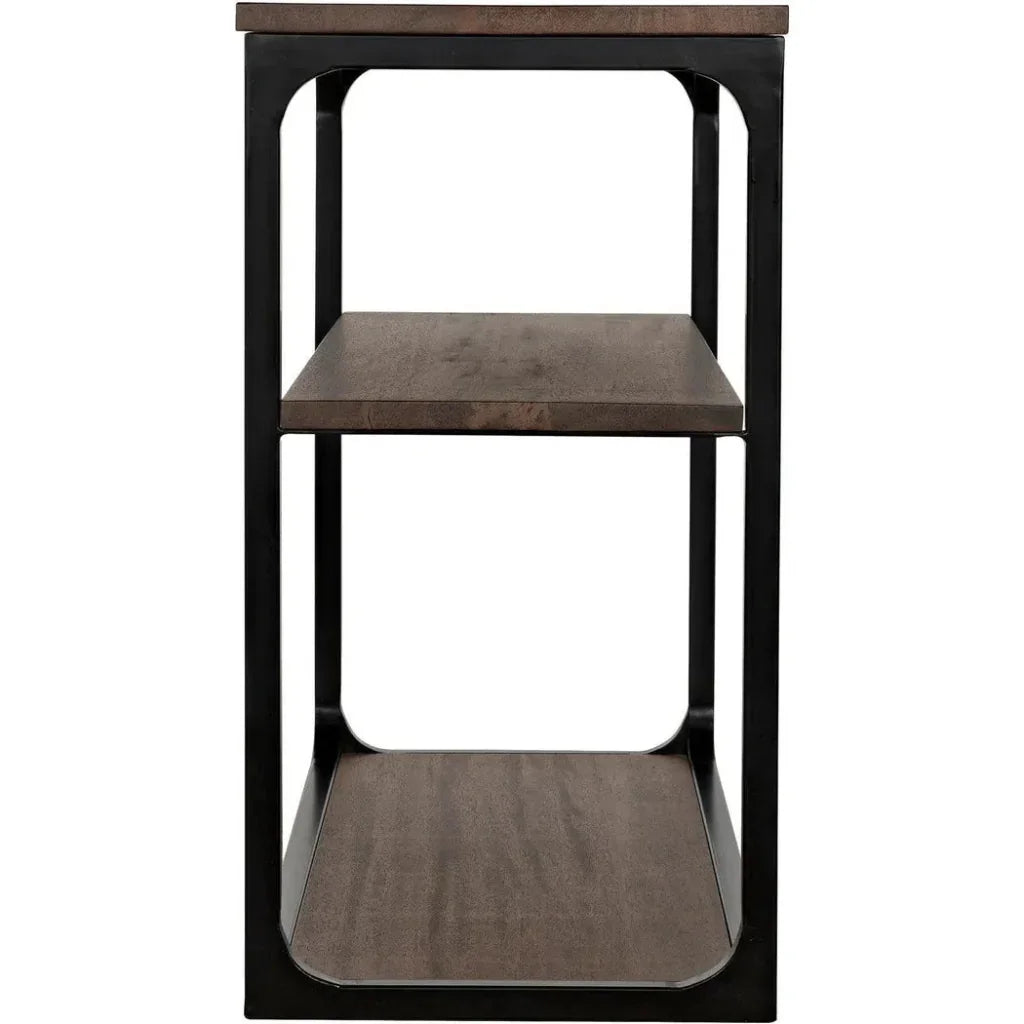 Novie Brown Console Table With Storage