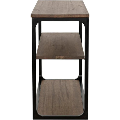 Novie Brown Console Table With Storage