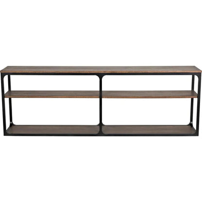 Novie Brown Console Table With Storage