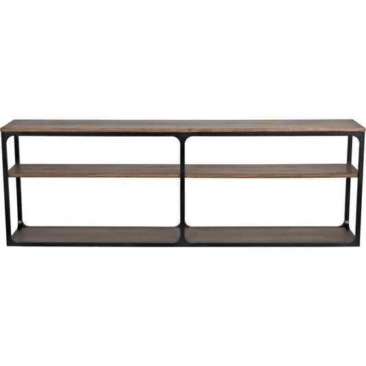 Novie Brown Console Table With Storage
