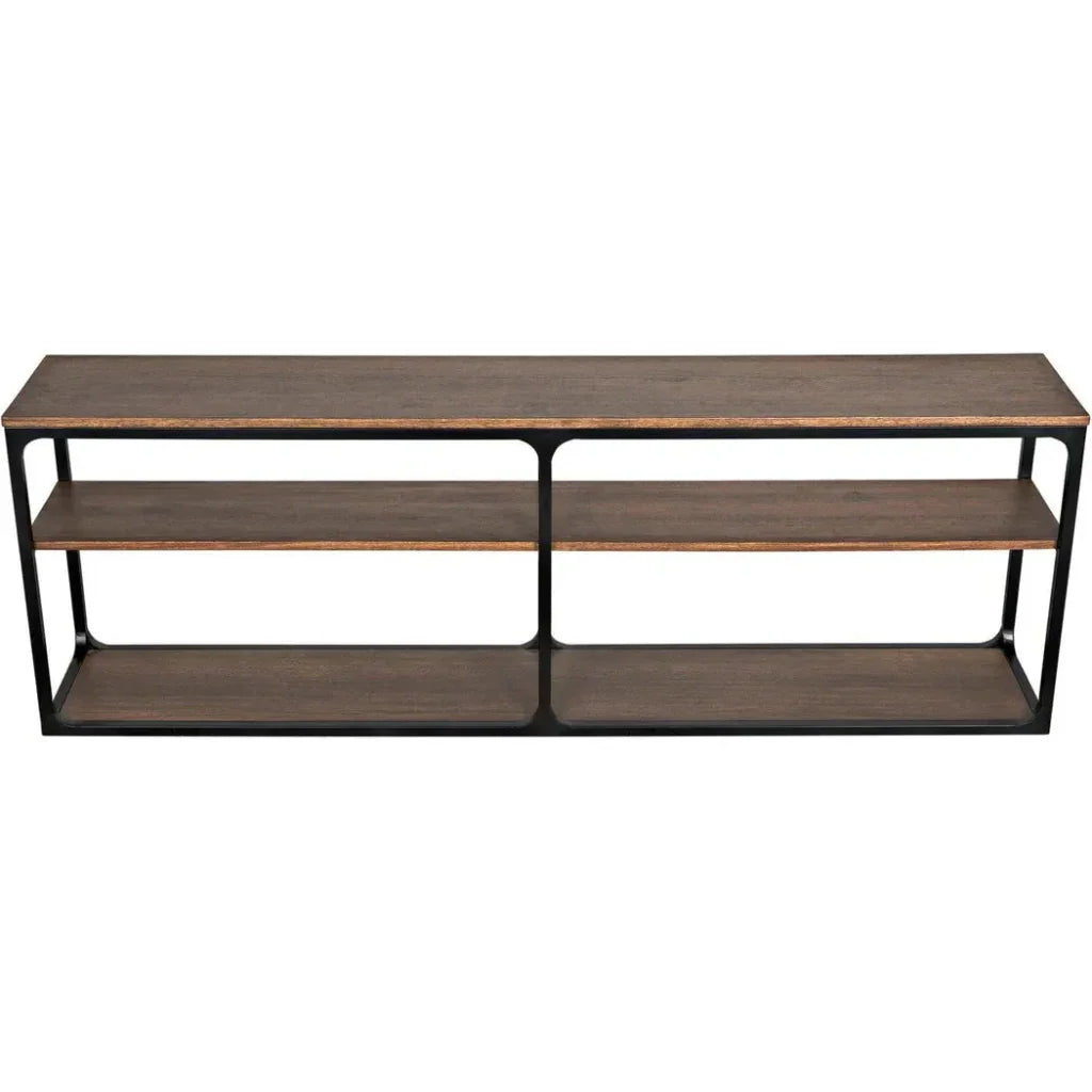 Novie Brown Console Table With Storage