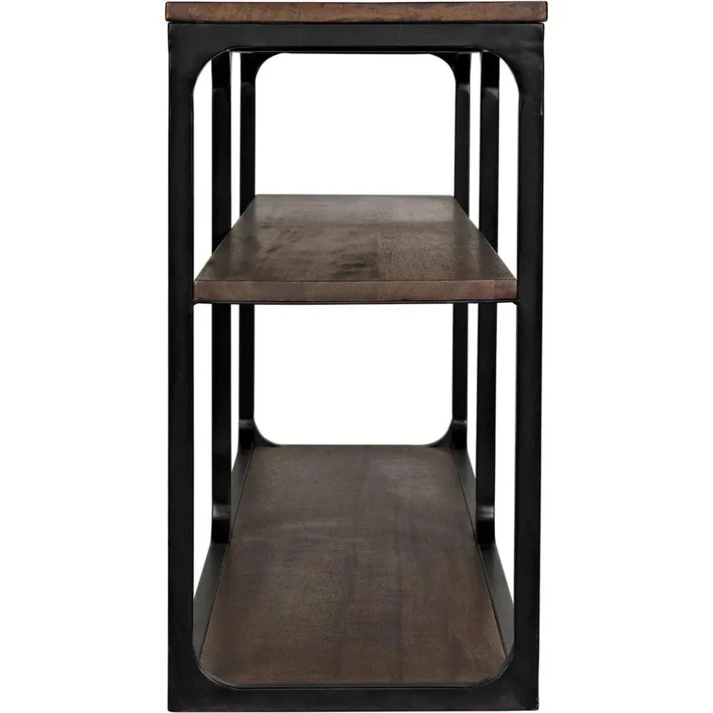 Novie Brown Console Table With Storage