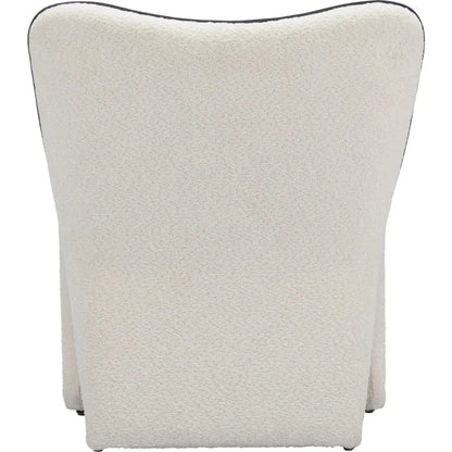 Novo Steel Ivory Armless Accent Chair - LOOMLAN - Zuo Modern - Accent Chairs