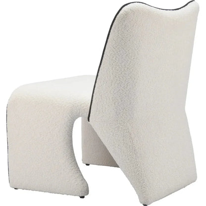 Novo Steel Ivory Armless Accent Chair - LOOMLAN - Zuo Modern - Accent Chairs