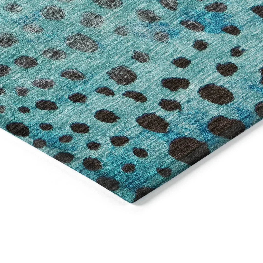Nuvane Blue Washable Indoor-Outdoor Rug-Outdoor Rugs-LOOMLAN Rugs-LOOMLAN