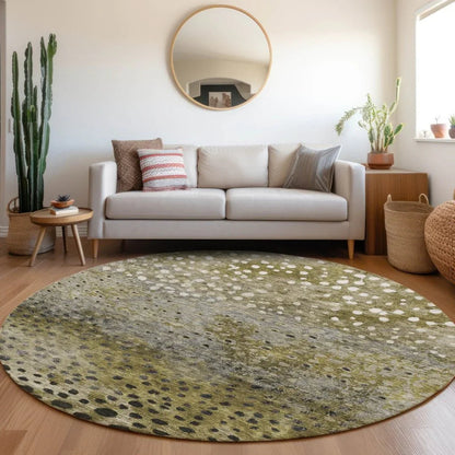 Nuvane Brown Washable Indoor-Outdoor Rug-Outdoor Rugs-LOOMLAN Rugs-LOOMLAN