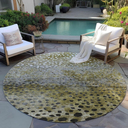 Nuvane Brown Washable Indoor-Outdoor Rug-Outdoor Rugs-LOOMLAN Rugs-LOOMLAN