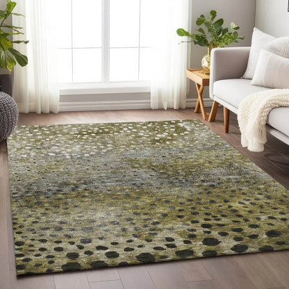 Nuvane Brown Washable Indoor-Outdoor Rug-Outdoor Rugs-LOOMLAN Rugs-LOOMLAN