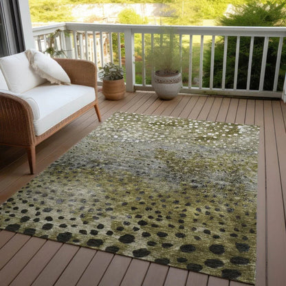 Nuvane Brown Washable Indoor-Outdoor Rug-Outdoor Rugs-LOOMLAN Rugs-LOOMLAN