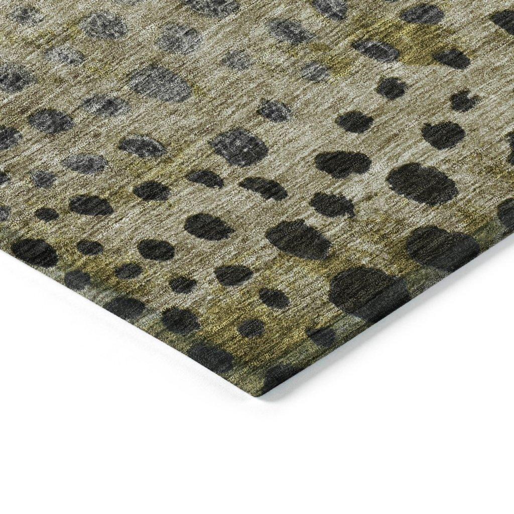 Nuvane Brown Washable Indoor-Outdoor Rug-Outdoor Rugs-LOOMLAN Rugs-LOOMLAN