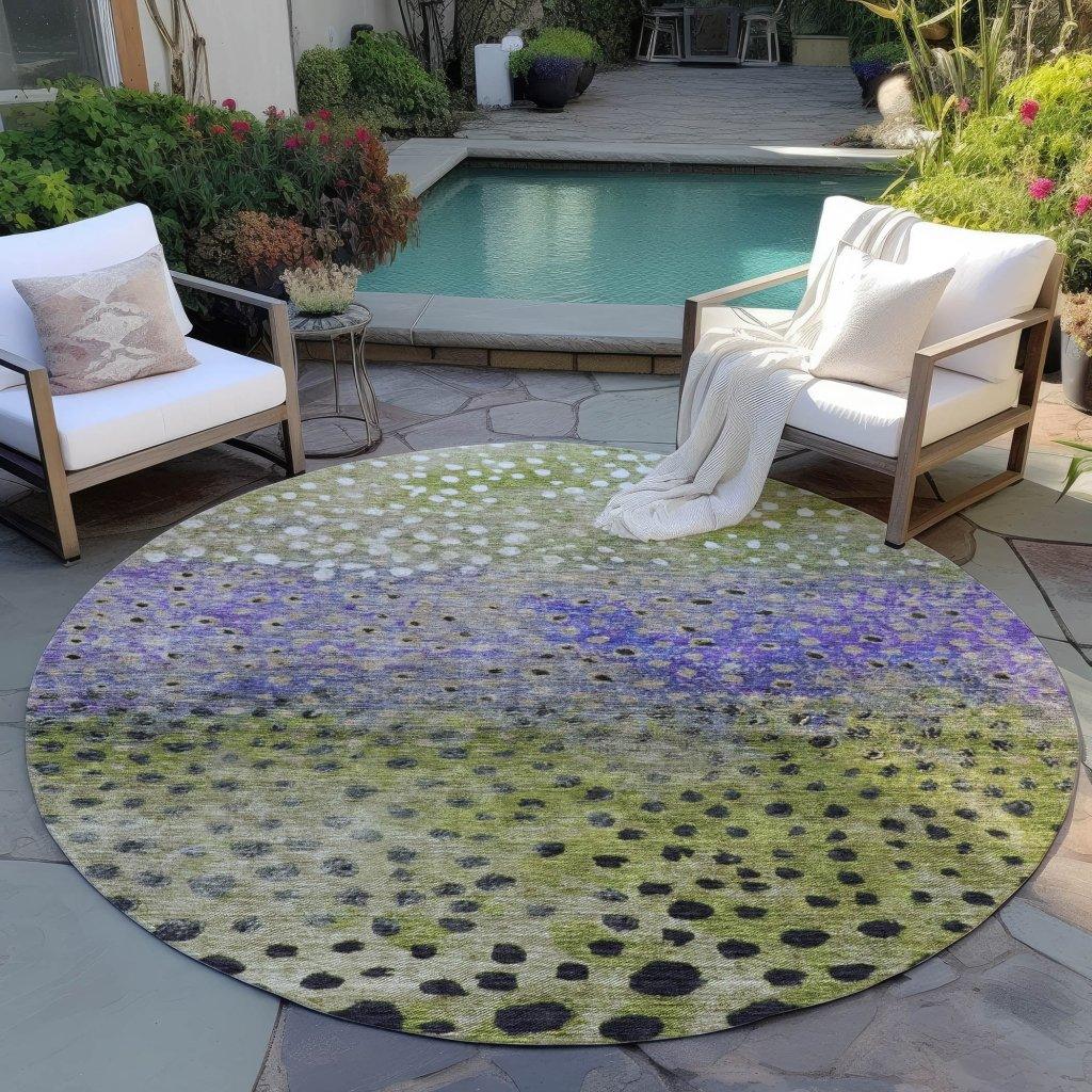 Nuvane Green Washable Indoor-Outdoor Rug-Outdoor Rugs-LOOMLAN Rugs-LOOMLAN