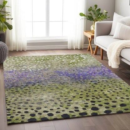Nuvane Green Washable Indoor-Outdoor Rug-Outdoor Rugs-LOOMLAN Rugs-LOOMLAN
