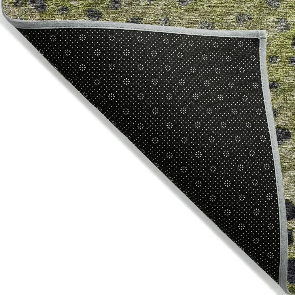 Nuvane Green Washable Indoor-Outdoor Rug-Outdoor Rugs-LOOMLAN Rugs-LOOMLAN