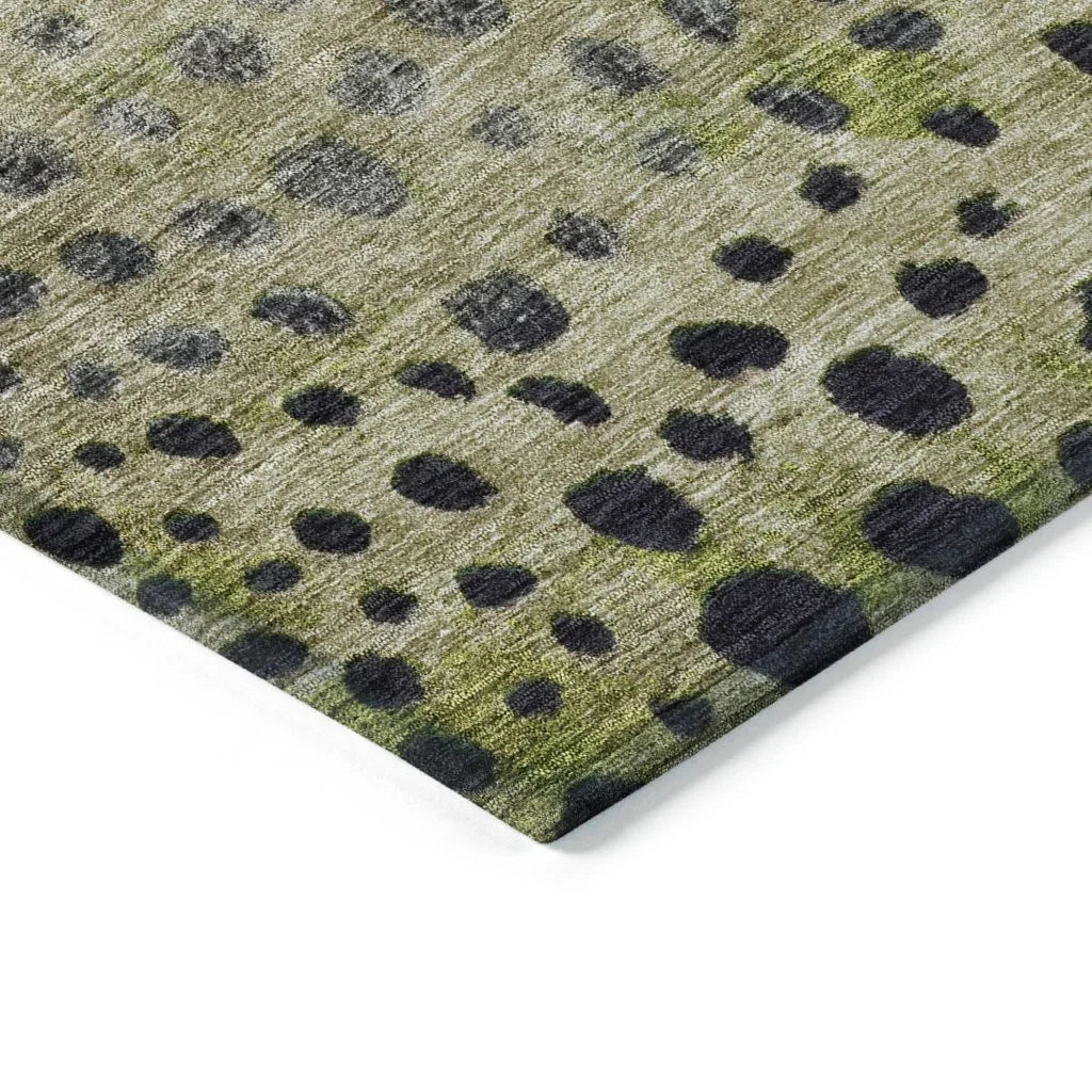 Nuvane Green Washable Indoor-Outdoor Rug-Outdoor Rugs-LOOMLAN Rugs-LOOMLAN