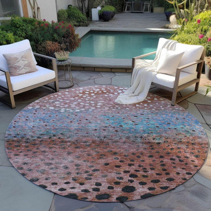 Nuvane Orange Washable Indoor-Outdoor Rug-Outdoor Rugs-LOOMLAN Rugs-LOOMLAN