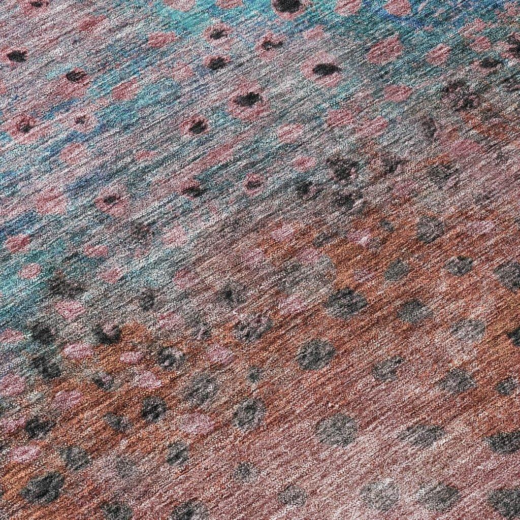 Nuvane Orange Washable Indoor-Outdoor Rug-Outdoor Rugs-LOOMLAN Rugs-LOOMLAN