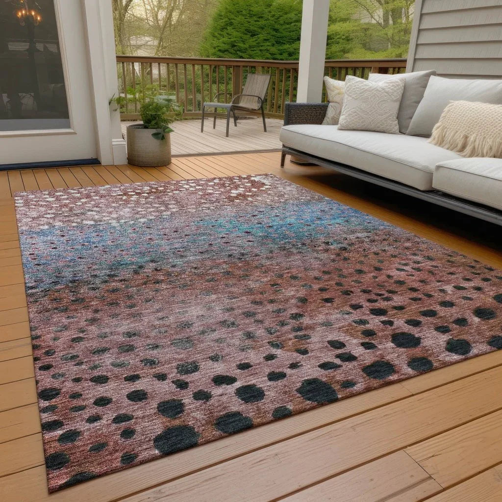 Nuvane Orange Washable Indoor-Outdoor Rug-Outdoor Rugs-LOOMLAN Rugs-LOOMLAN
