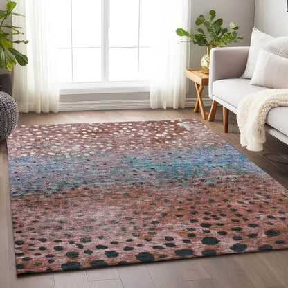 Nuvane Orange Washable Indoor-Outdoor Rug-Outdoor Rugs-LOOMLAN Rugs-LOOMLAN