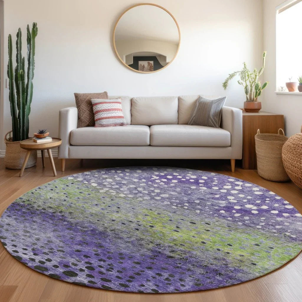 Nuvane Purple Washable Indoor-Outdoor Rug-Outdoor Rugs-LOOMLAN Rugs-LOOMLAN