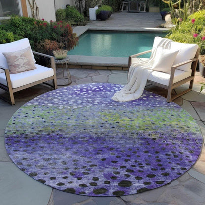 Nuvane Purple Washable Indoor-Outdoor Rug-Outdoor Rugs-LOOMLAN Rugs-LOOMLAN