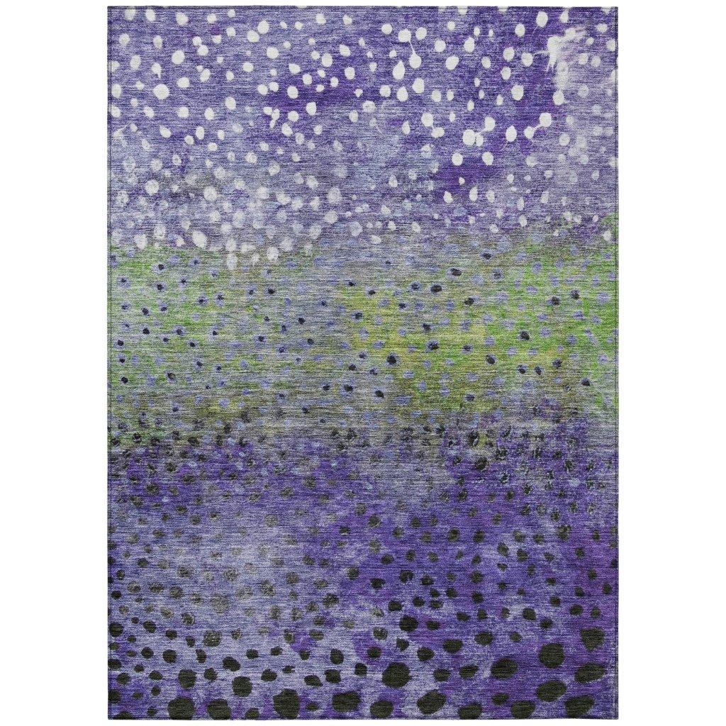 Nuvane Purple Washable Indoor-Outdoor Rug-Outdoor Rugs-LOOMLAN Rugs-2'6" x 3'10"-LOOMLAN
