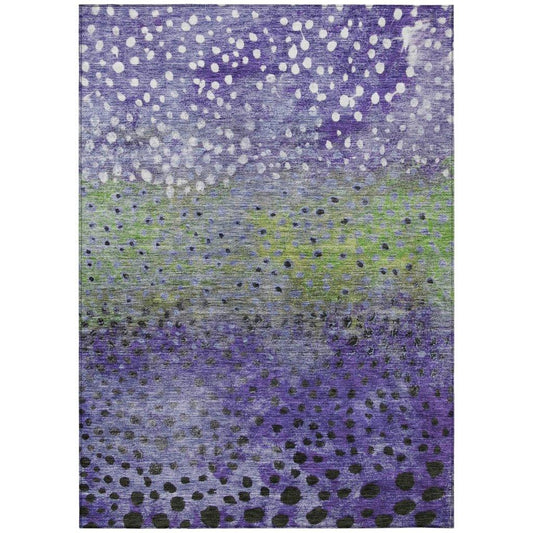 Nuvane Purple Washable Indoor-Outdoor Rug-Outdoor Rugs-LOOMLAN Rugs-2'6" x 3'10"-LOOMLAN
