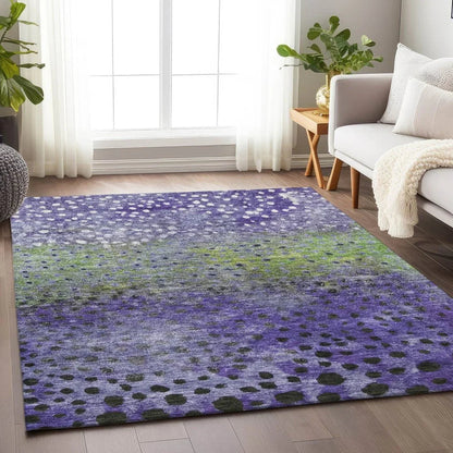 Nuvane Purple Washable Indoor-Outdoor Rug-Outdoor Rugs-LOOMLAN Rugs-LOOMLAN