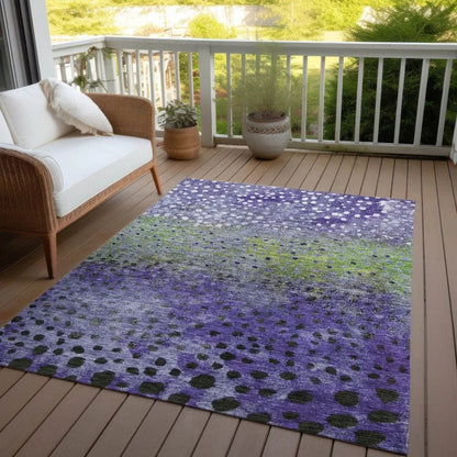 Nuvane Purple Washable Indoor-Outdoor Rug-Outdoor Rugs-LOOMLAN Rugs-LOOMLAN