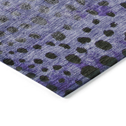 Nuvane Purple Washable Indoor-Outdoor Rug-Outdoor Rugs-LOOMLAN Rugs-LOOMLAN