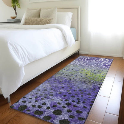 Nuvane Purple Washable Indoor-Outdoor Rug-Outdoor Rugs-LOOMLAN Rugs-LOOMLAN