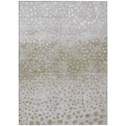 Nuvane Taupe Washable Indoor-Outdoor Rug-Outdoor Rugs-LOOMLAN Rugs-2'6" x 3'10"-LOOMLAN