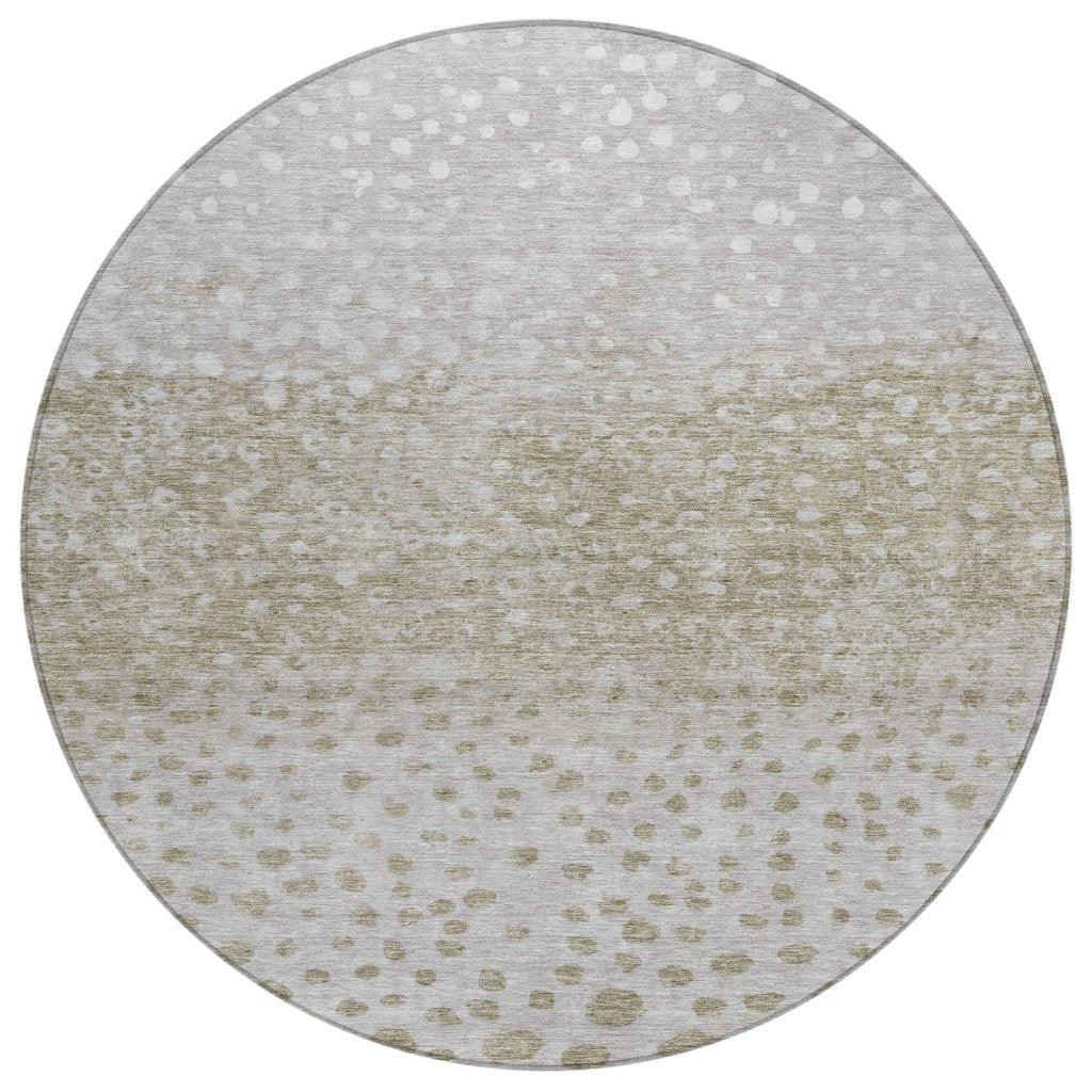 Nuvane Taupe Washable Indoor-Outdoor Rug-Outdoor Rugs-LOOMLAN Rugs-8' x 8'-LOOMLAN