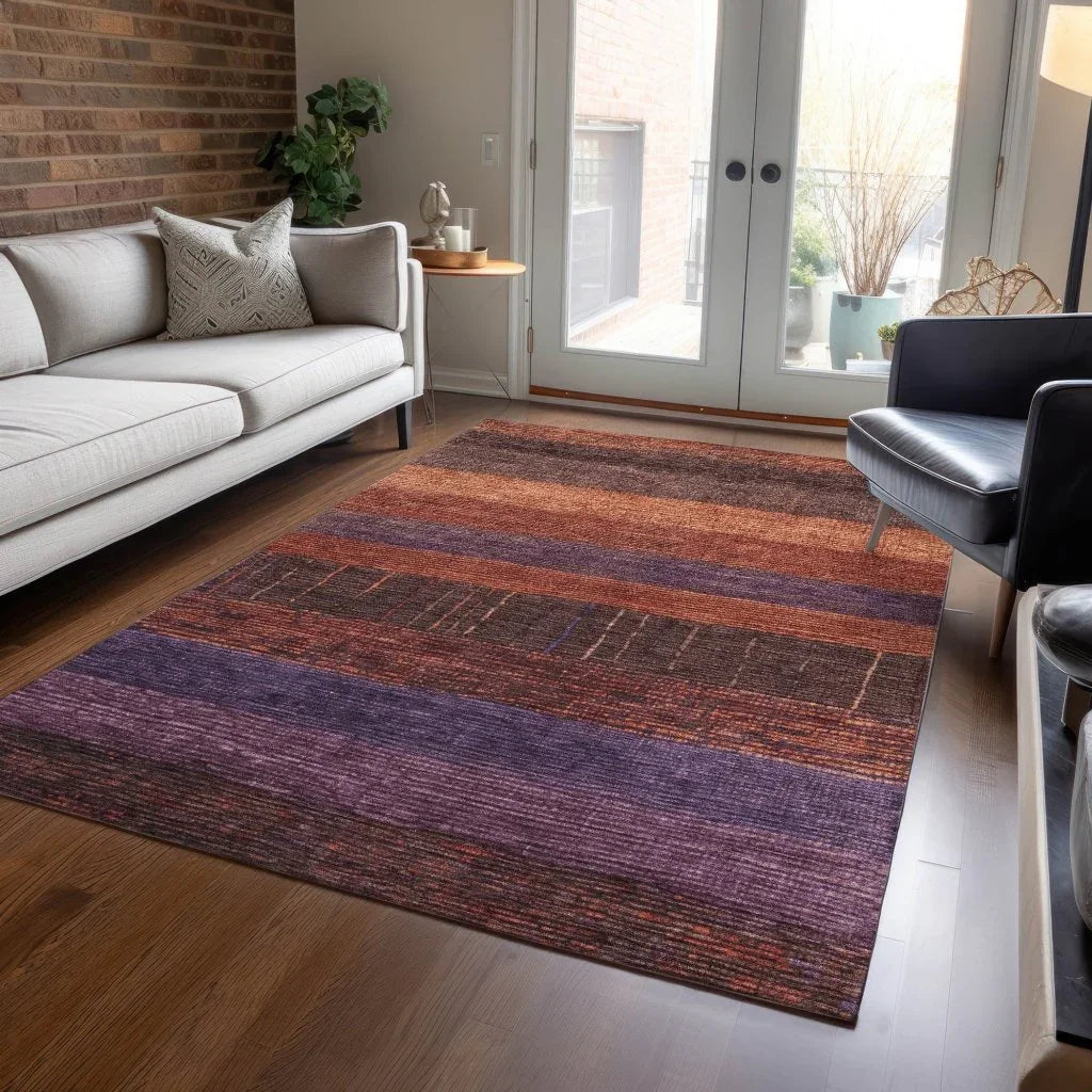 Nuvata Orange Washable Indoor - Outdoor Rug - LOOMLAN - LOOMLAN Rugs - Outdoor Rugs