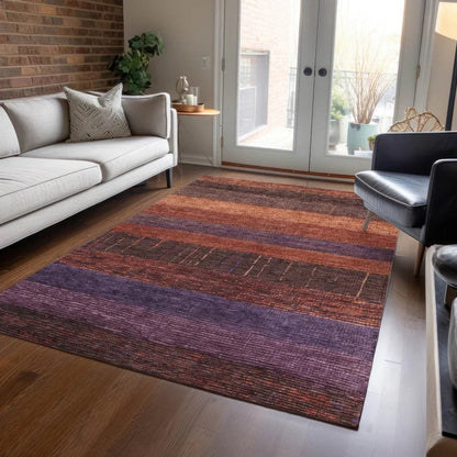 Nuvata Orange Washable Indoor - Outdoor Rug - LOOMLAN - LOOMLAN Rugs - Outdoor Rugs