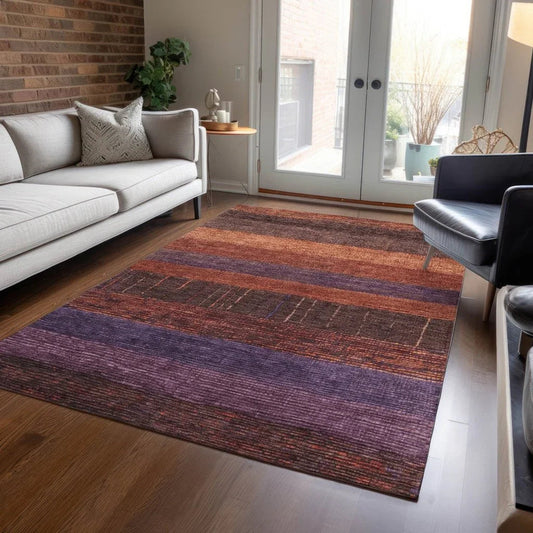 Nuvata Orange Washable Indoor - Outdoor Rug - LOOMLAN - LOOMLAN Rugs - Outdoor Rugs