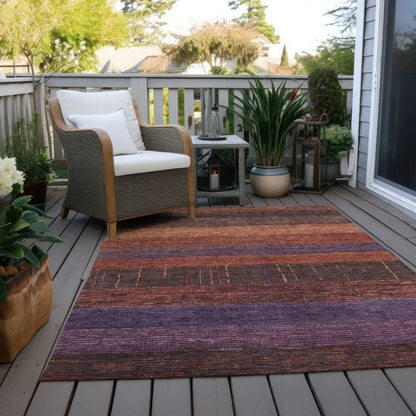 Nuvata Orange Washable Indoor - Outdoor Rug - LOOMLAN - LOOMLAN Rugs - Outdoor Rugs