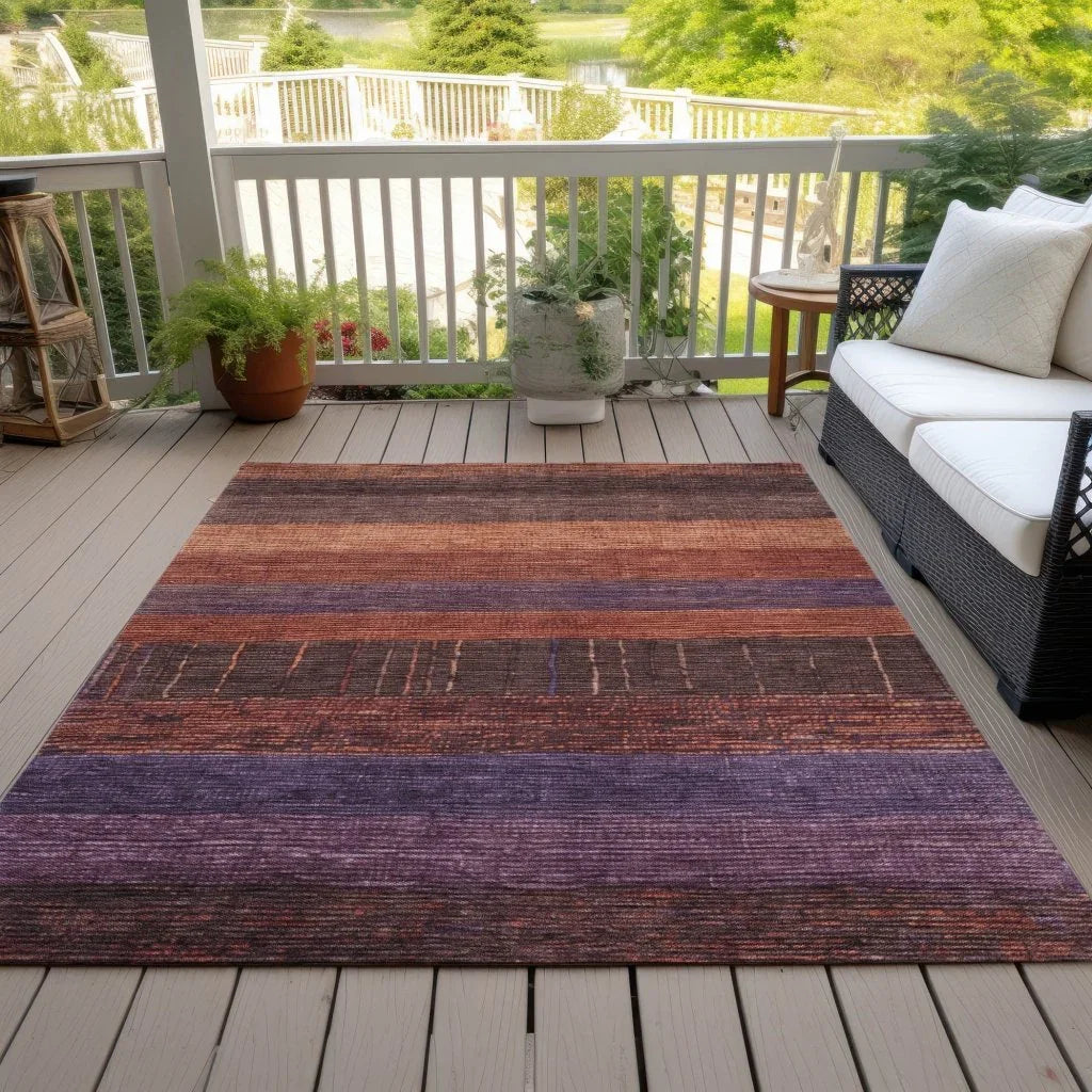 Nuvata Orange Washable Indoor - Outdoor Rug - LOOMLAN - LOOMLAN Rugs - Outdoor Rugs